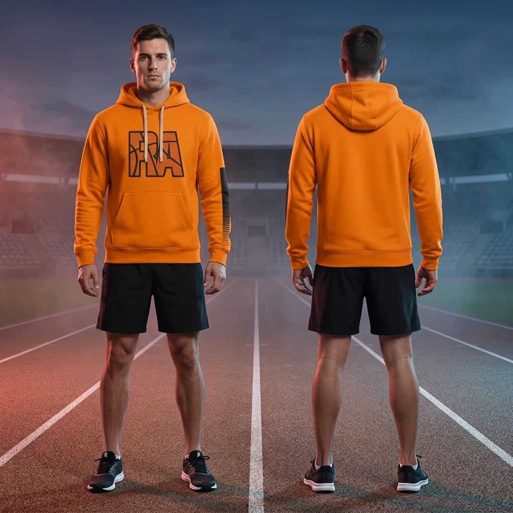 Duks ili majica Sportex po meri kluba — model 36, prednji i zadnji prikaz na sportistima